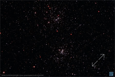 Podwójna gromada Perseusza NGC 869 i NGC 884, The Double Cluster in Perseus