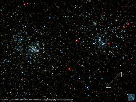 Podwójna gromada Perseusza NGC 869 i NGC 884, The Double Cluster in Perseus