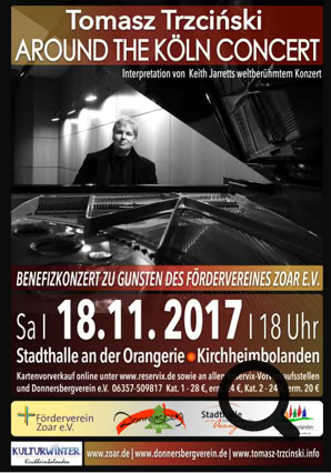 THE KÖLN CONCERT, Interpretation 2017, Stadthalle an der Orangerie, Kirchheimbolanden, Tomasz Trzciński - piano