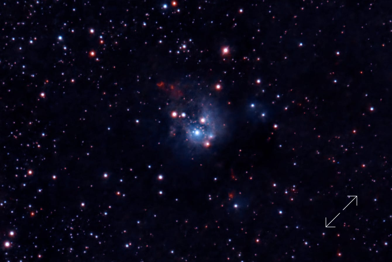 NGC 7129 Reflection Nebula in Cepheus / Mgławica refleksyjna w gwiazdozbiorze Cefeusza