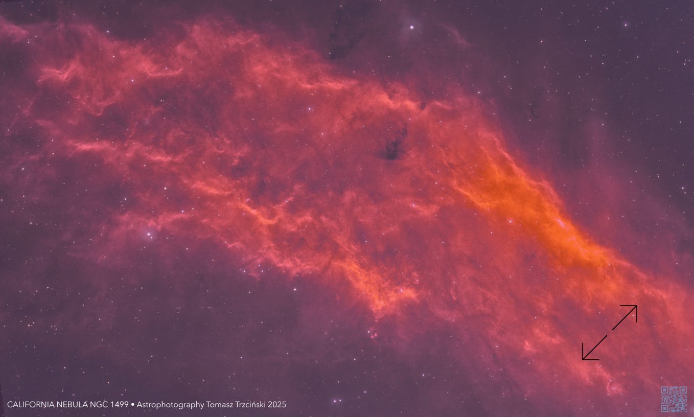 NGC 1499 Mgławica Kalifornia - California Nebula 