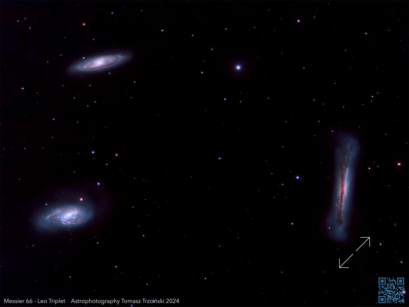 Messier 66, M66, Triplet Lwa - Leo Triplet