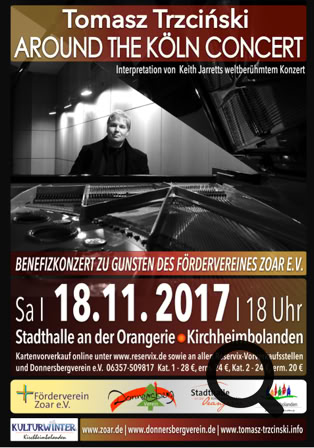 THE KÖLN CONCERT, Interpretation 2017, Stadthalle an der Orangerie, Kirchheimbolanden, Tomasz Trzciński - piano