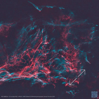 NGC 6960 Mgławica Welon Zachodni - Western Veil Nebula 