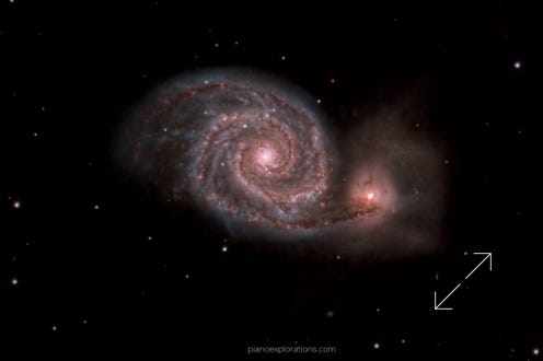 Messier 51 Whirlpool Galaxy, Galaktyka Wir