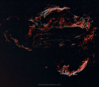 NGC 6960 Mgławica Welon Zachodni - Western Veil Nebula 