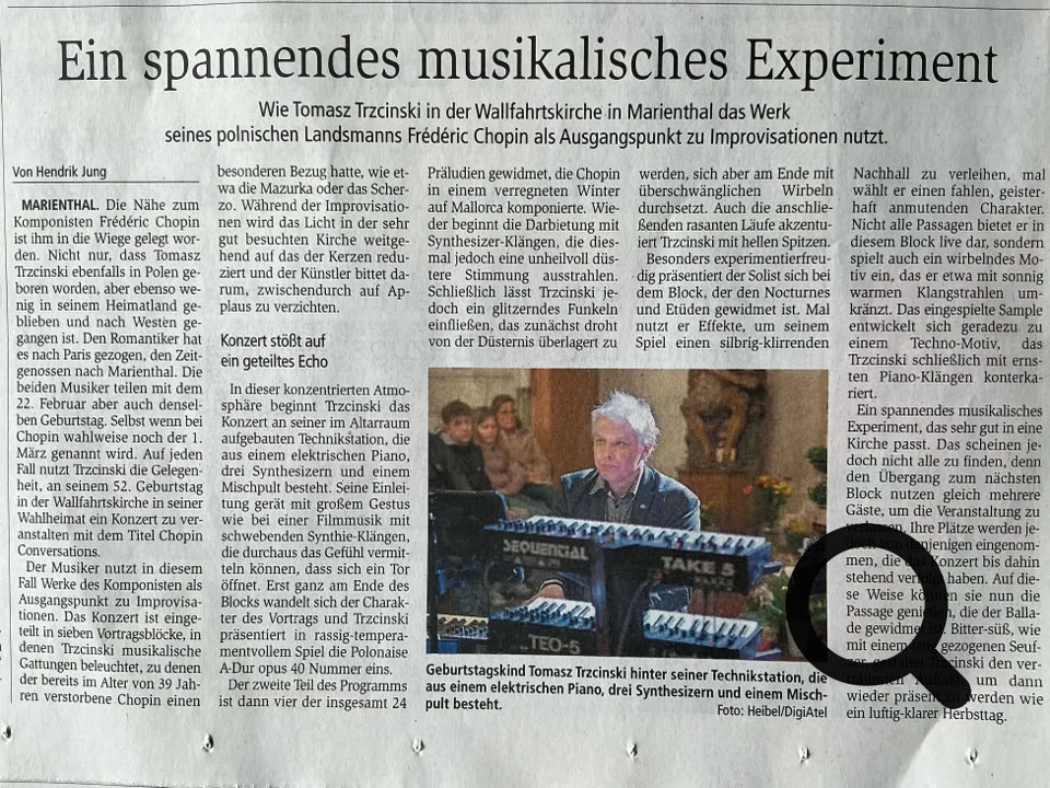 Chopin Conversations by Tomasz Trzcinski 2026, Ein Spannendes musikalisches Experiment, Interesujacy eksperyment muzyczny, An Exciting Musical Experiment